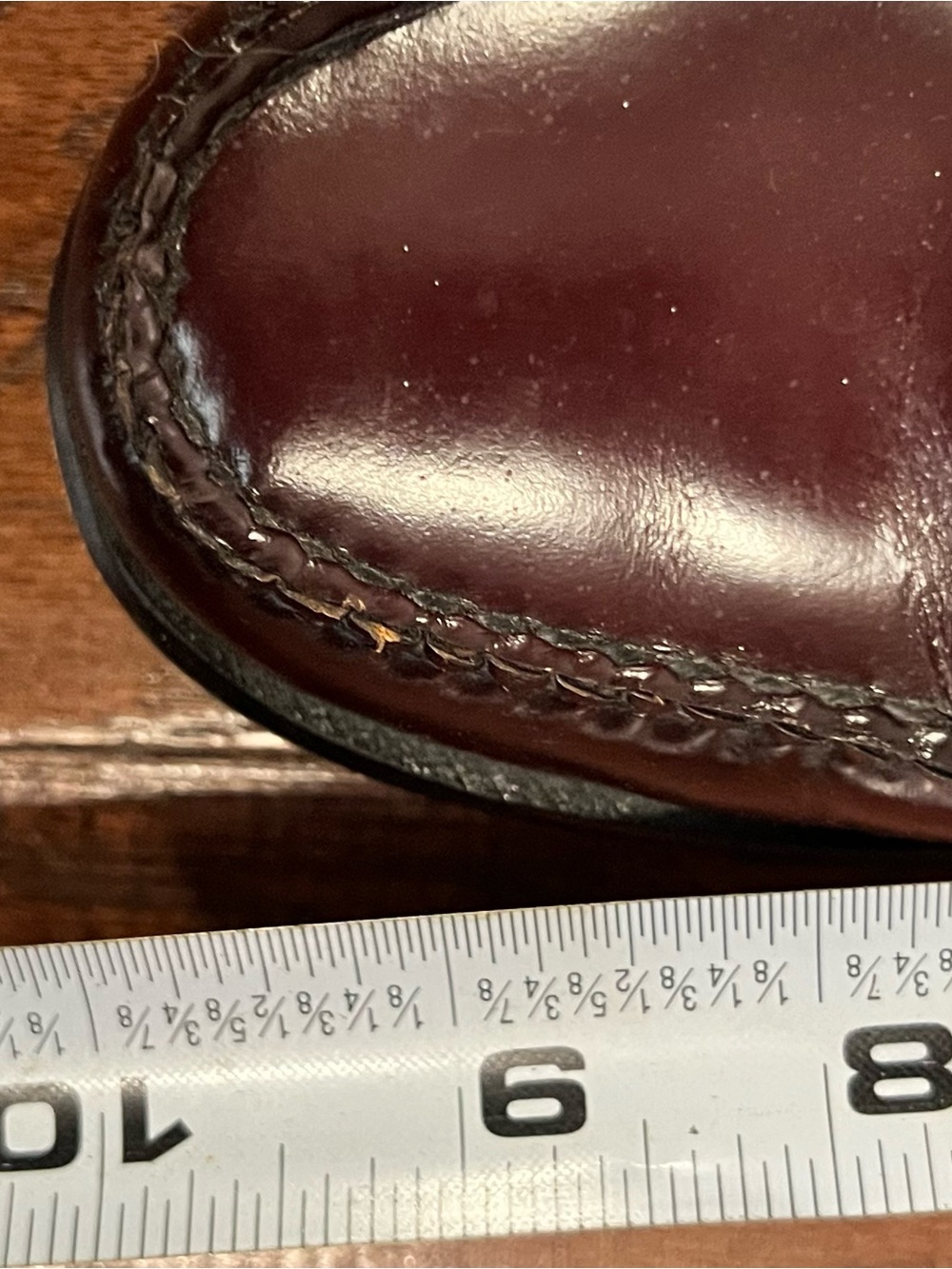 Bass Women's Burgundy Leather Penny Loafers - Picture 5 of 6